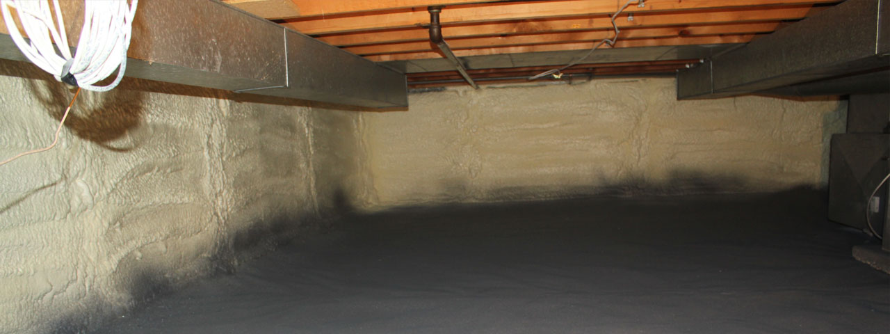 Homestead spray foam insulation for crawl spaces